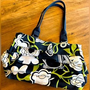 Handmade Women’s Ruffled Canvas Purse. Made by KR Designs.